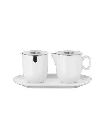 WMF | Zucker & Milch-Set 2-tlg. BARISTA Weiss / Edelstahl | 